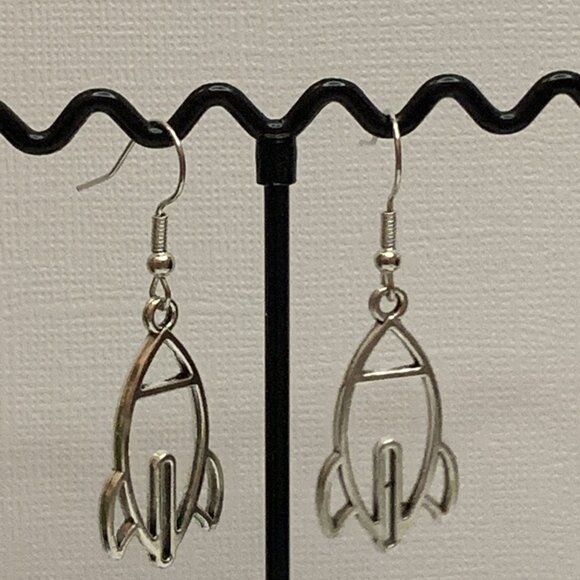 Rocket Earring, Space Ship Earring, Science Earring, Space Earring, Gift Idea - Picture 5 of 5